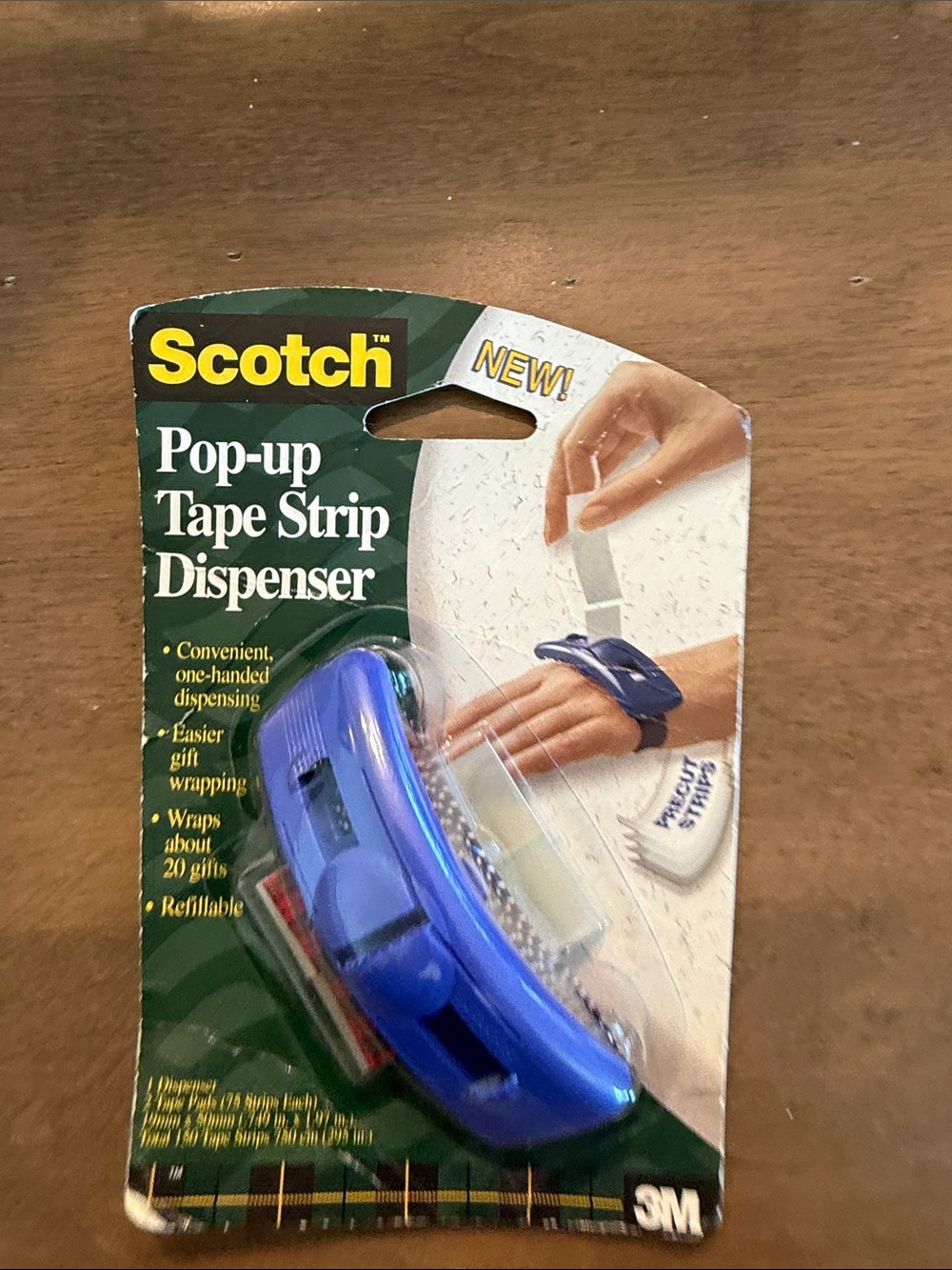 New sealed scotch pop-up tape strip dispenser with two pads